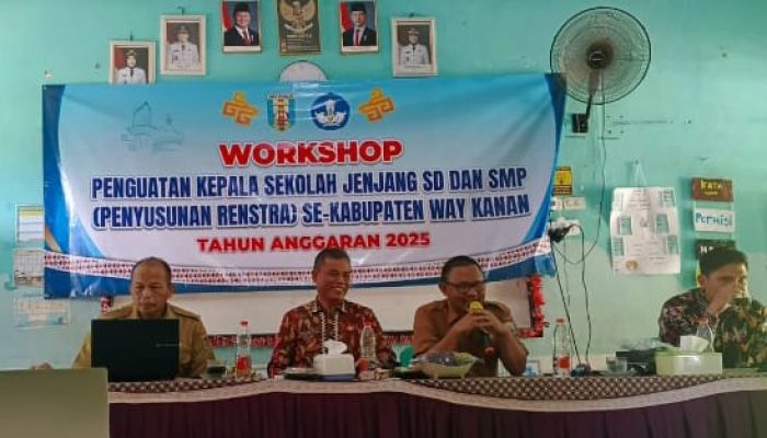 Dinas Pendidikan Way Kanan Gelar Workshop Penyusunan Renstra Sekolah